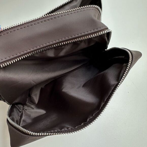 Dolce & Gabbana Beauty Cosmetic Toiletry Bag Brown Dual Zipper 2 Compartments - Picture 9 of 10